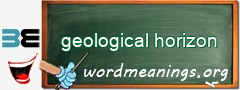 WordMeaning blackboard for geological horizon